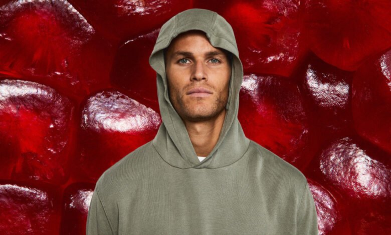 This hoodie is made from pomegranate peels and completely biodegrades